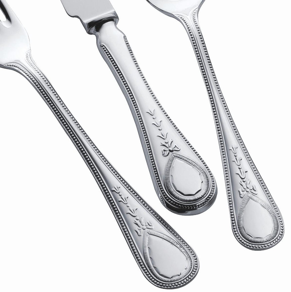 Silver Plated Cutlery Set - Victorian Bead Design