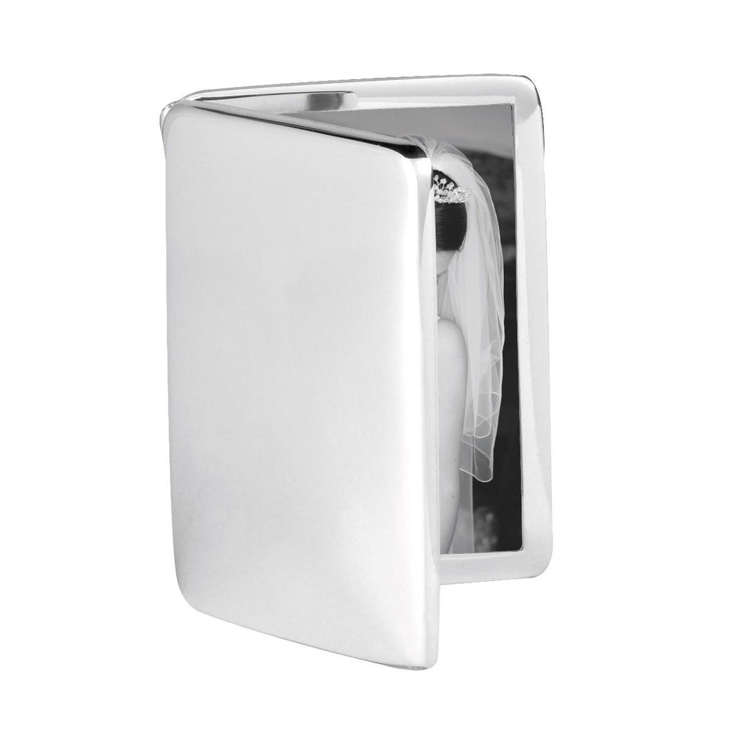 Modern Sterling Silver Photo Frame - Double Folding