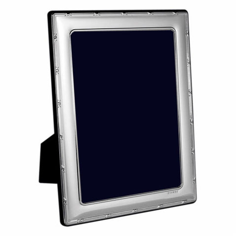 Sterling Silver Photo Frame - Hallmarked Ribbon & Reed