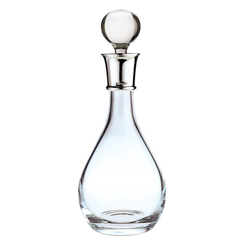 Crystal Wine decanter with Sterling Silver collar