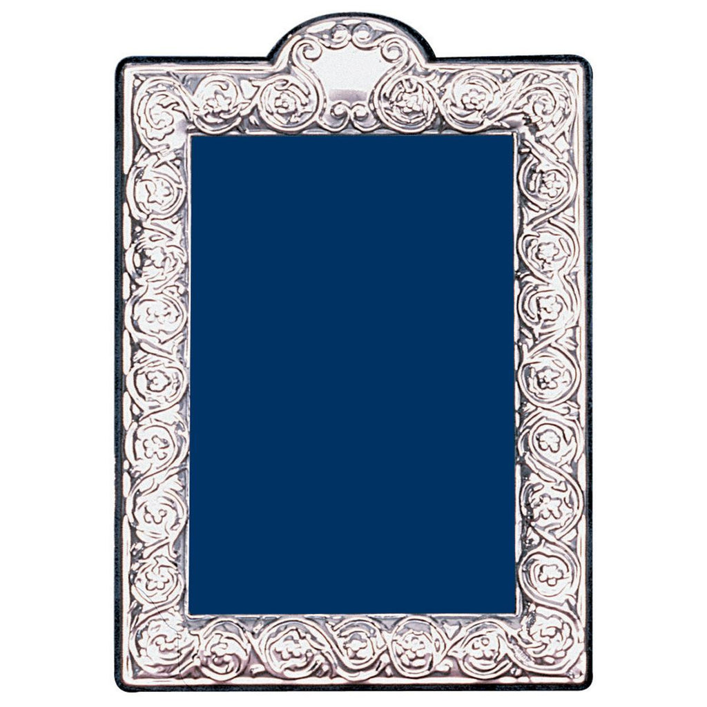 Sterling Silver Portrait Photo Frame - Scroll Style